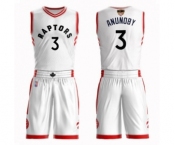 Men's Toronto Raptors #3 OG Anunoby Swingman White 2019 Basketball Finals Bound Suit Jersey - Association Edition