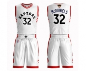 Men's Toronto Raptors #32 KJ McDaniels Swingman White 2019 Basketball Finals Bound Suit Jersey - Association Edition