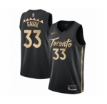 Men's Toronto Raptors #33 Marc Gasol Swingman Black Basketball Jersey 2019-20 City Edition