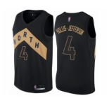 Men's Toronto Raptors #4 Rondae Hollis-Jefferson Authentic Black Basketball Jersey - City Edition