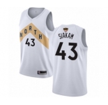 Men's Toronto Raptors #43 Pascal Siakam Authentic White 2019 Basketball Finals Bound Jersey - City Edition