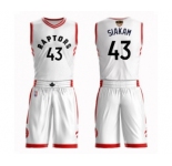 Men's Toronto Raptors #43 Pascal Siakam Authentic White 2019 Basketball Finals Bound Suit Jersey - Association Edition