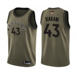 Men's Toronto Raptors #43 Pascal Siakam Swingman Green Salute to Service 2019 Basketball Finals Bound Jersey