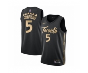 Men's Toronto Raptors #5 Stanley Johnson Swingman Black Basketball Jersey 2019-20 City Edition
