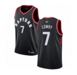 Men's Toronto Raptors #7 Kyle Lowry Authentic Black 2019 Basketball Finals Bound Jersey Statement Edition