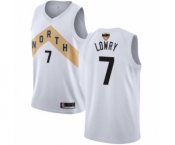 Men's Toronto Raptors #7 Kyle Lowry Swingman White 2019 Basketball Finals Bound Jersey - City Edition