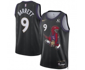Men's Toronto Raptors #9 RJ Barrett Black 2024-25 City Edition Stitched Basketball Jersey