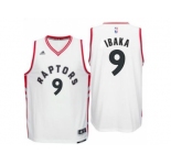 Men's Toronto Raptors #9 Serge Ibaka adidas White Swingman Home Jersey