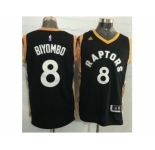 Toronto Raptors #8 Bismack Biyombo Black Gold Stitched NBA Jersey