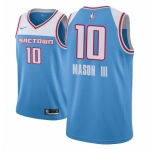 Men NBA 2018-19 Sacramento Kings #10 Frank Mason III City Edition Blue Jersey