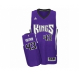 Men's Adidas Sacramento Kings #43 Anthony Tolliver Swingman Purple Road NBA Jersey