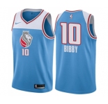 Men's Nike Sacramento Kings #10 Mike Bibby Swingman Blue NBA Jersey - City Edition