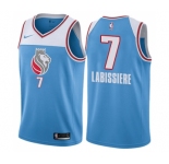 Men's Nike Sacramento Kings #7 Skal Labissiere Swingman Blue NBA Jersey - City Edition