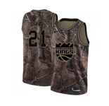 Youth Nike Sacramento Kings #21 Vlade Divac Swingman Camo Realtree Collection NBA Jersey