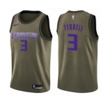 Youth Nike Sacramento Kings #3 Yogi Ferrell Swingman Green Salute to Service NBA Jersey
