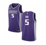 Youth Nike Sacramento Kings #5 De'Aaron Fox Swingman Purple Road NBA Jersey - Icon Edition