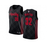 Men Nike Portland Trail Blazers #32 Bill Walton Authentic Black NBA Jersey - City Edition