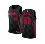 Men Nike Portland Trail Blazers #50 Caleb Swanigan Authentic Black NBA Jersey - City Edition