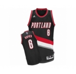 Men's Adidas Portland Trail Blazers #6 Shabazz Napier Swingman Black Road NBA Jersey
