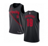 Men's Nike Portland Trail Blazers #19 Georgios Papagiannis Swingman Black NBA Jersey - 2018-19 City Edition