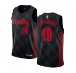 Men's Nike Portland Trail Blazers #19 Georgios Papagiannis Swingman Black NBA Jersey - City Edition