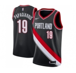 Men's Nike Portland Trail Blazers #19 Georgios Papagiannis Swingman Black NBA Jersey - Icon Edition