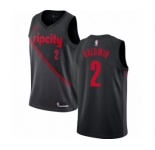 Men's Nike Portland Trail Blazers #2 Wade Baldwin Swingman Black NBA Jersey - 2018-19 City Edition