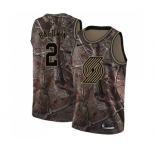 Men's Nike Portland Trail Blazers #2 Wade Baldwin Swingman Camo Realtree Collection NBA Jersey