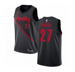 Men's Nike Portland Trail Blazers #27 Jusuf Nurkic Swingman Black NBA Jersey - 2018-19 City Edition