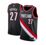 Men's Nike Portland Trail Blazers #27 Jusuf Nurkic Swingman Black Road NBA Jersey - Icon Edition