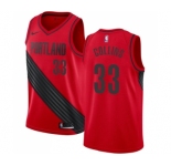 Men's Nike Portland Trail Blazers #33 Zach Collins Swingman Red Alternate NBA Jersey Statement Edition