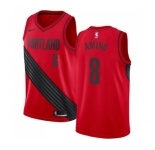 Men's Nike Portland Trail Blazers #8 Al-Farouq Aminu Authentic Red Alternate NBA Jersey Statement Edition