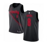 Men's Nike Portland Trail Blazers #8 Al-Farouq Aminu Swingman Black NBA Jersey - 2018-19 City Edition