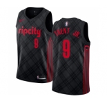 Men's Nike Portland Trail Blazers #9 Gary Trent Jr. Authentic Black NBA Jersey - City Edition