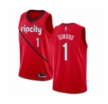 Men's Portland Trail Blazers #1 Anfernee Simons Red Swingman Jersey - Earned Edition