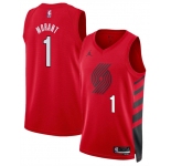 Men's Portland Trail Blazers #1 Ja Morant Red 2026 Statement Edition Stitched Basketball Jersey