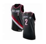Men's Portland Trail Blazers #2 Gary Trent Jr. Authentic Black Basketball Jersey - Icon Edition