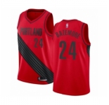 Men's Portland Trail Blazers #24 Kent Bazemore Authentic Red Basketball Jersey Statement Edition