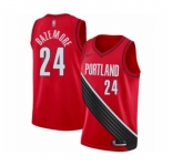 Men's Portland Trail Blazers #24 Kent Bazemore Authentic Red Finished Basketball Jersey - Statement Edition