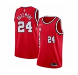 Men's Portland Trail Blazers #24 Kent Bazemore Authentic Red Hardwood Classics Basketball Jersey