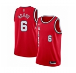 Men's Portland Trail Blazers #6 Jaylen Hoard Authentic Red Hardwood Classics Basketball Jersey