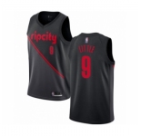 Men's Portland Trail Blazers #9 Nassir Little Authentic Black Basketball Jersey - 2018 19 City Edition