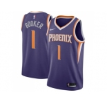 Men Nike Phoenix Suns #1 Devin Booker Purple NBA Swingman Jersey