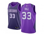 Men Nike Phoenix Suns #33 Grant Hill Authentic Purple NBA Jersey - City Edition