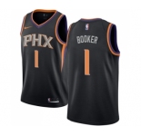 Men's Nike Phoenix Suns #1 Devin Booker Swingman Black Alternate NBA Jersey Statement Edition