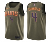 Men's Nike Phoenix Suns #4 Tyson Chandler Swingman Green Salute to Service NBA Jersey