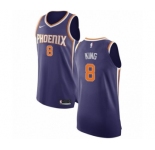Men's Nike Phoenix Suns #8 George King Authentic Purple NBA Jersey - Icon Edition