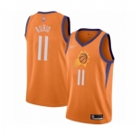 Men's Phoenix Suns #11 Ricky Rubio Authentic Orange Finished Basketball Jersey - Statement Edition
