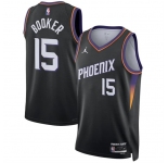 Men's Phoenix Suns #15 Devin Booker Black 2026 Statement Edition Stitched Basketball Jersey
