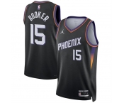 Men's Phoenix Suns #15 Devin Booker Black 2026 Statement Edition Stitched Basketball Jersey